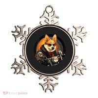 Corgi Biker Funny Dog Motorcycle VNeck Ornament thumb 0