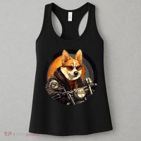 Corgi Biker Funny Dog Motorcycle VNeck Women's Tank Top thumb 3