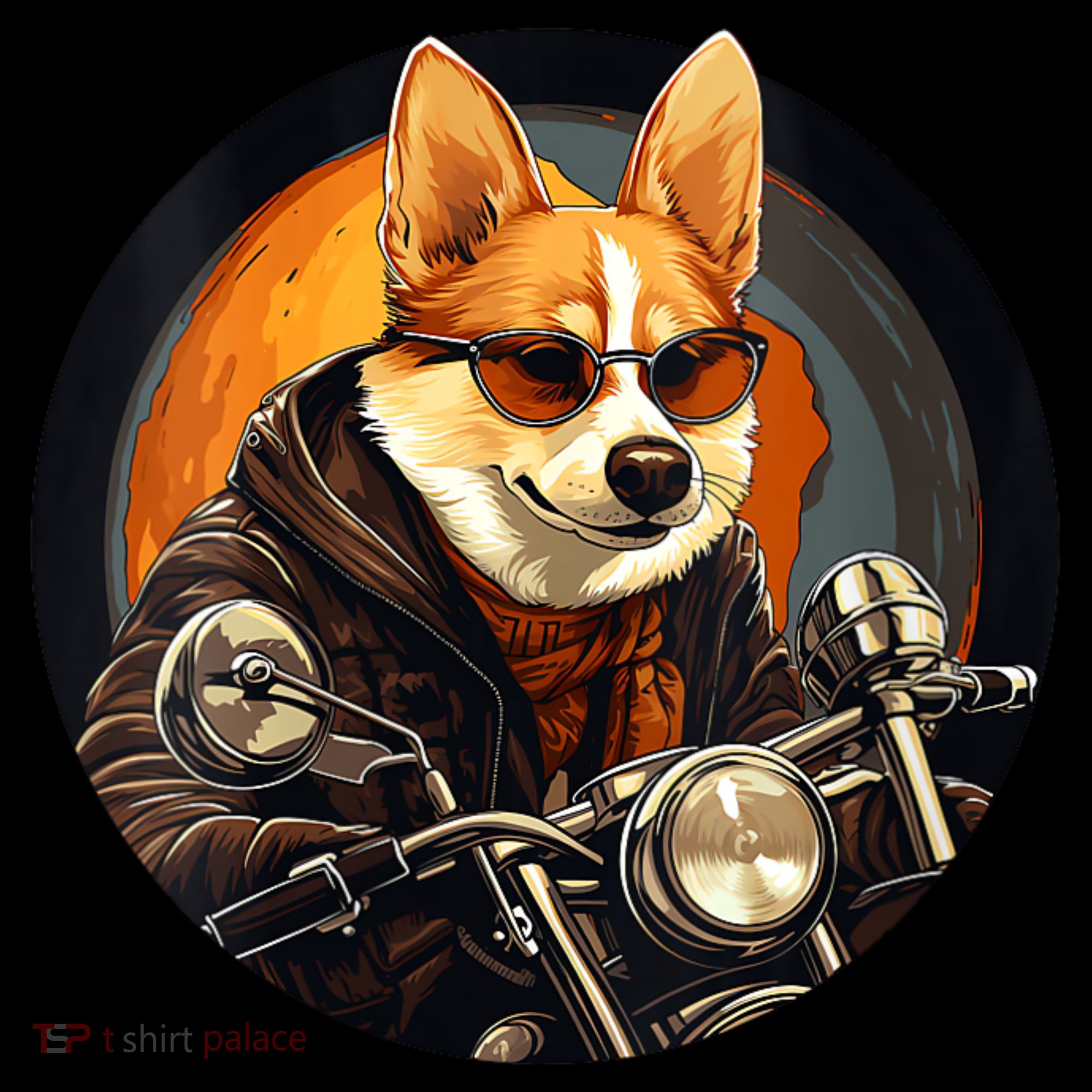 Corgi Biker Funny Dog Motorcycle VNeck Women's Tank Top