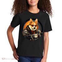 Corgi Biker Funny Dog Motorcycle VNeck Kids T-Shirt thumb 2