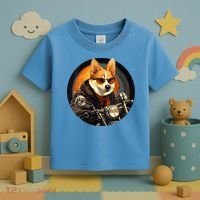 Corgi Biker Funny Dog Motorcycle VNeck Toddler T-Shirt thumb 3