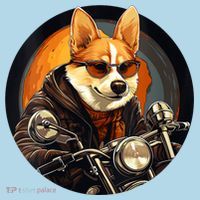 Corgi Biker Funny Dog Motorcycle VNeck Visor thumb 3