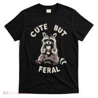 Cute But Feral Funny Sarcastic Raccoon Gift T-Shirt thumb 0