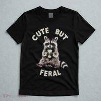 Cute But Feral Funny Sarcastic Raccoon Gift T-Shirt thumb 5