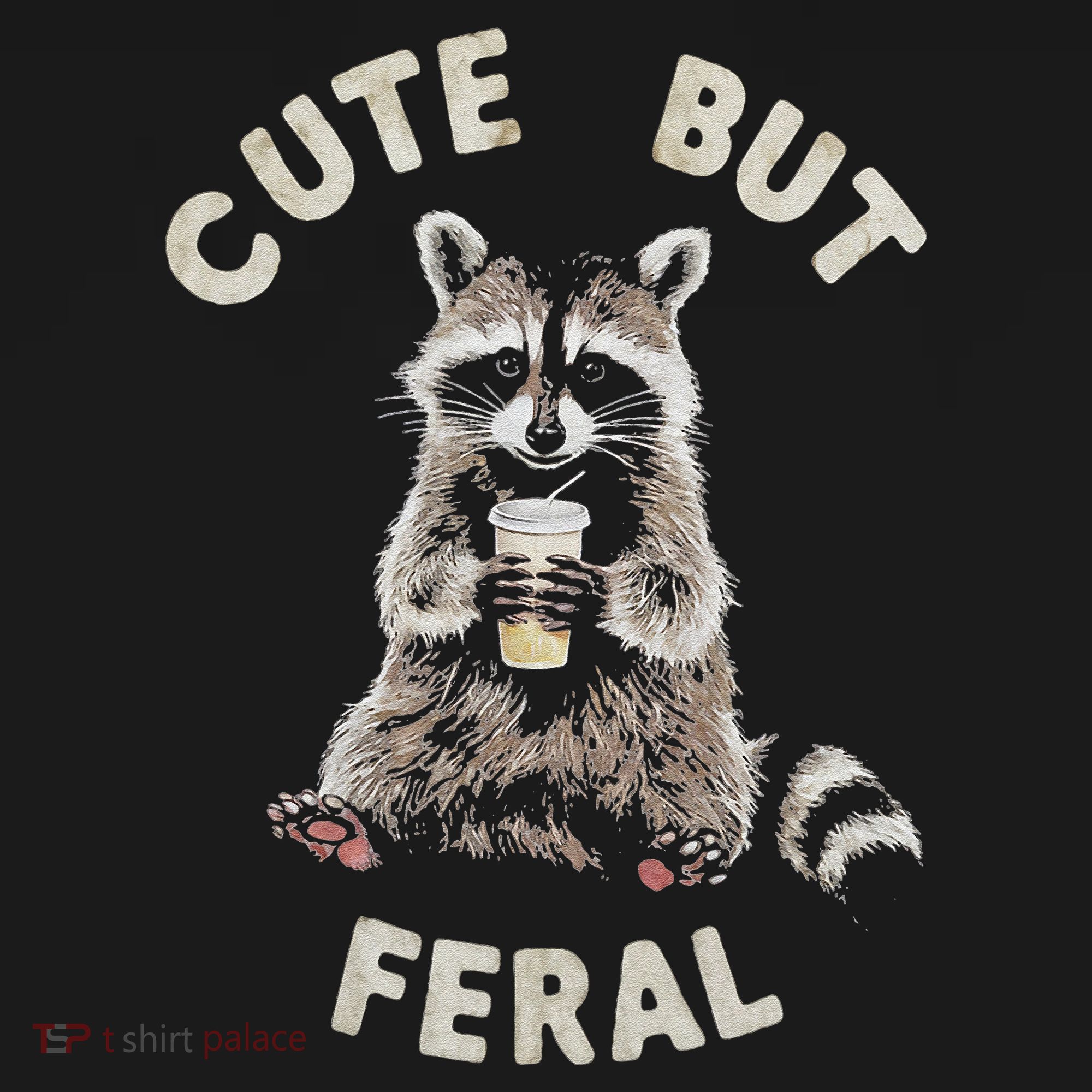 Cute But Feral Funny Sarcastic Raccoon Gift Visor