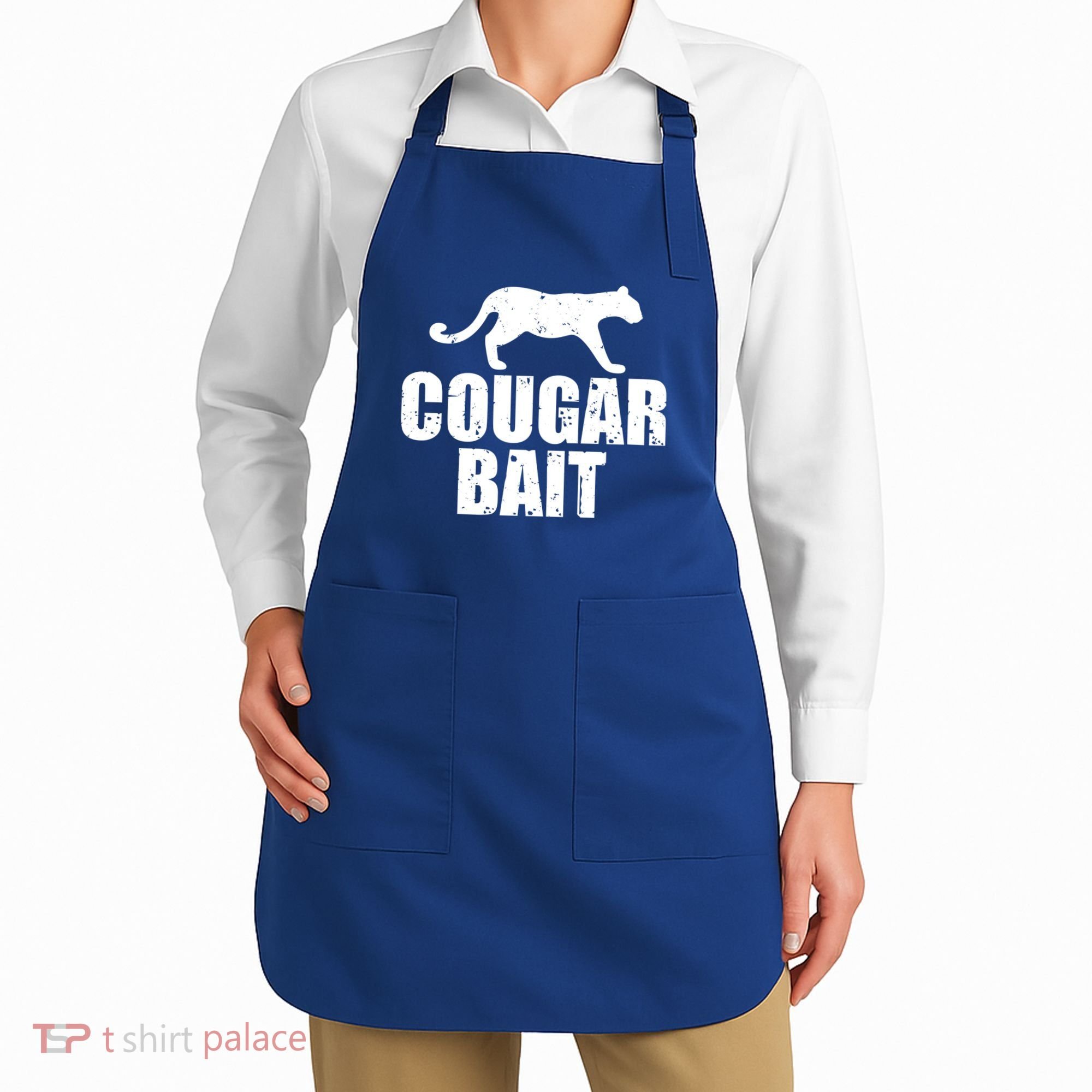 Cougar Bait Funny Gift Cougar Hunting Fishing Dirty Joke Gift Apron