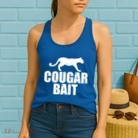 Cougar Bait Funny Gift Cougar Hunting Fishing Dirty Joke Gift Women's Tank Top thumb 2