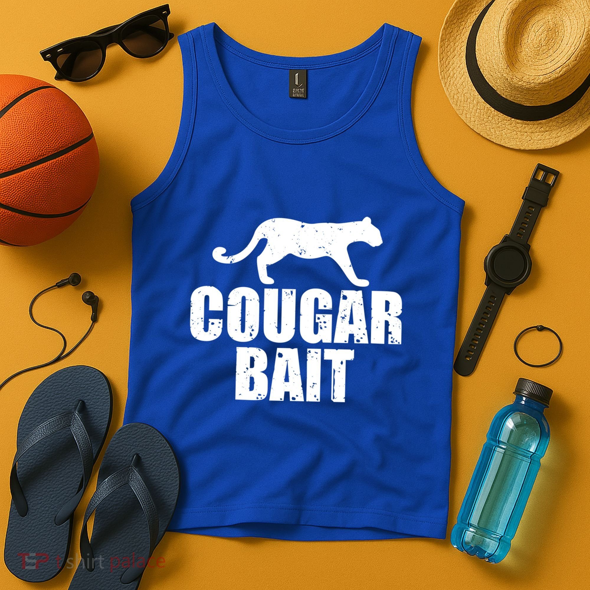Cougar Bait Funny Gift Cougar Hunting Fishing Dirty Joke Gift Tank Top
