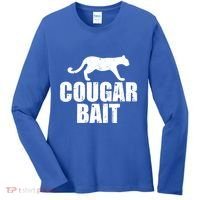 Cougar Bait Funny Gift Cougar Hunting Fishing Dirty Joke Gift Women's Long Sleeve Shirt thumb 0