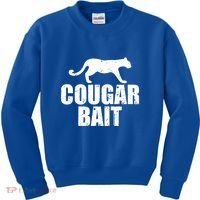 Cougar Bait Funny Gift Cougar Hunting Fishing Dirty Joke Gift Kids Sweatshirt thumb 0