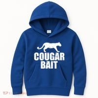 Cougar Bait Funny Gift Cougar Hunting Fishing Dirty Joke Gift Kids Hoodie thumb 0