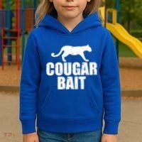 Cougar Bait Funny Gift Cougar Hunting Fishing Dirty Joke Gift Kids Hoodie thumb 3