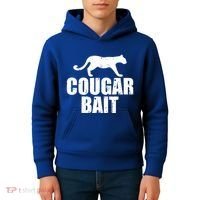 Cougar Bait Funny Gift Cougar Hunting Fishing Dirty Joke Gift Kids Hoodie thumb 4