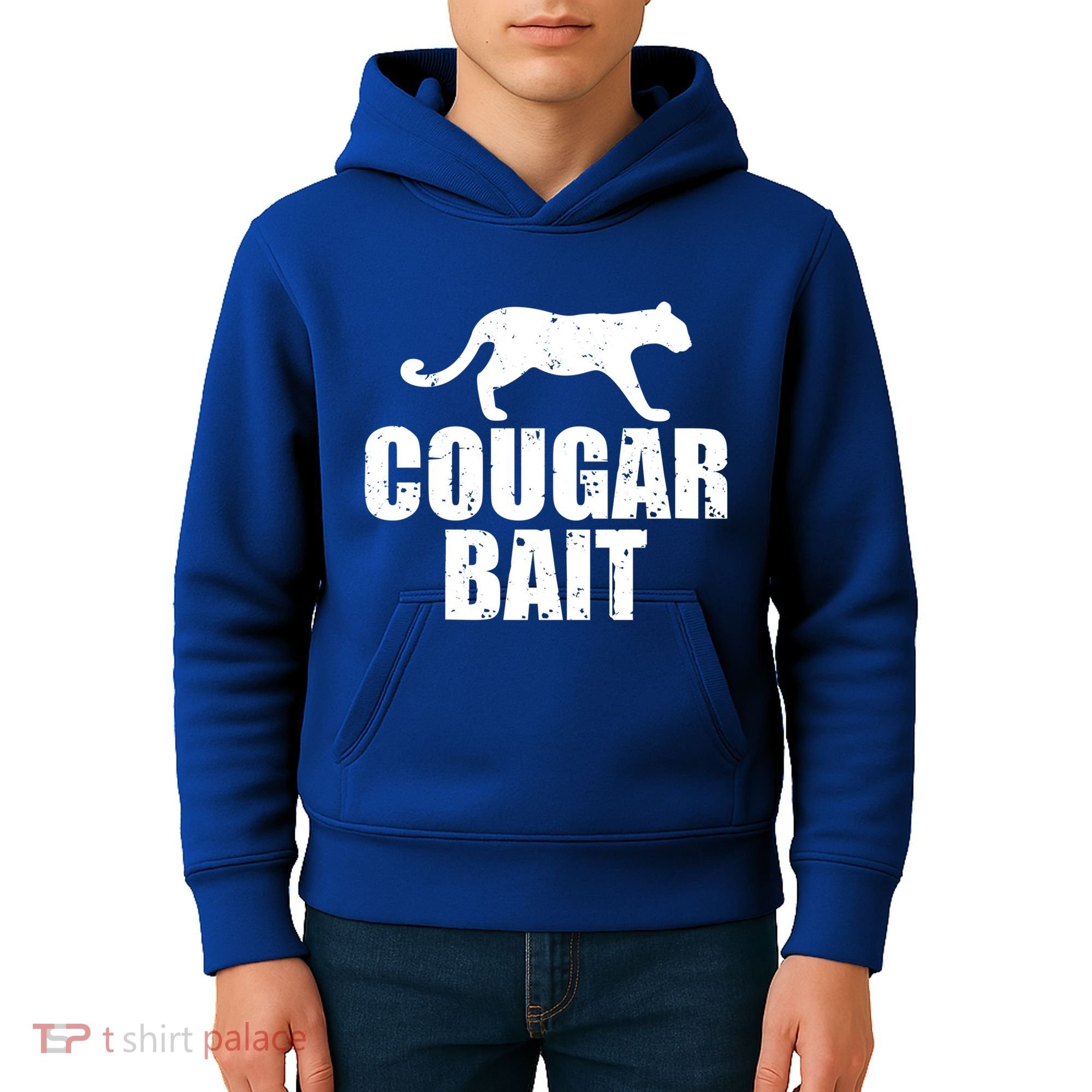 Cougar Bait Funny Gift Cougar Hunting Fishing Dirty Joke Gift Kids Hoodie