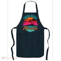 Cocoa Beach Florida Palm Tree Island Pink Sunset Apron thumb 0