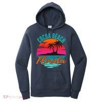 Cocoa Beach Florida Palm Tree Island Pink Sunset Women's Hoodie thumb 0