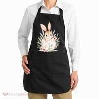 Cute Bunny Floral Happy Easter Apron thumb 2