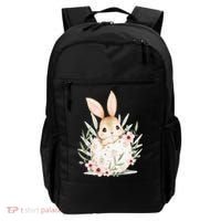 Cute Bunny Floral Happy Easter Backpack thumb 0