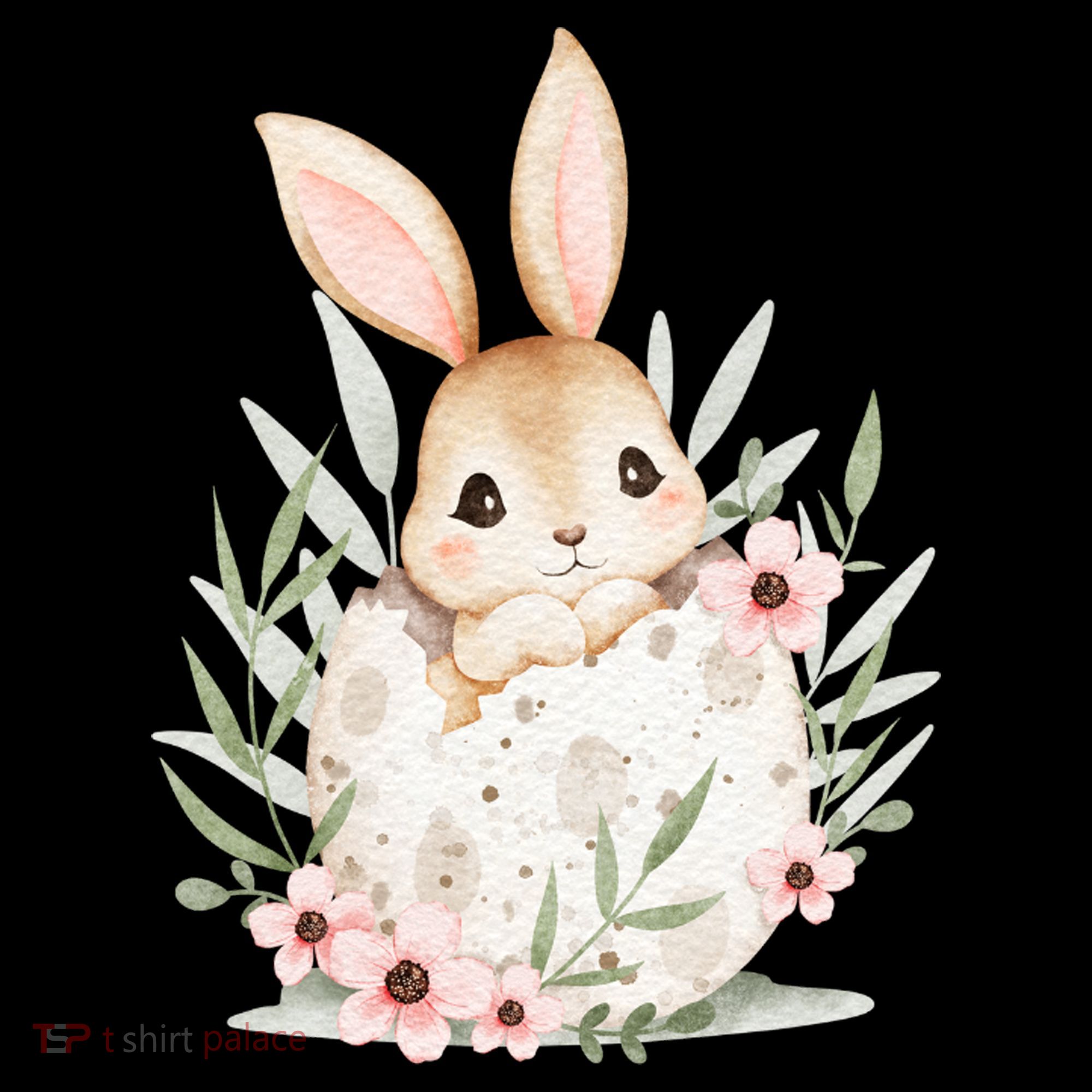 Cute Bunny Floral Happy Easter Coffee Mug