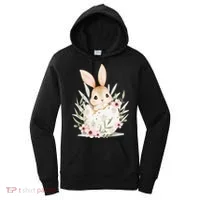 Cute Bunny Floral Happy Easter Women's Hoodie thumb 0