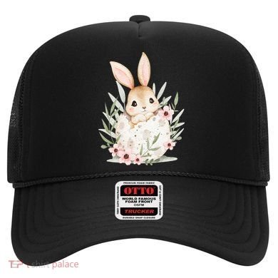 Cute Bunny Floral Happy Easter Hat