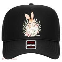 Cute Bunny Floral Happy Easter Hat thumb 0