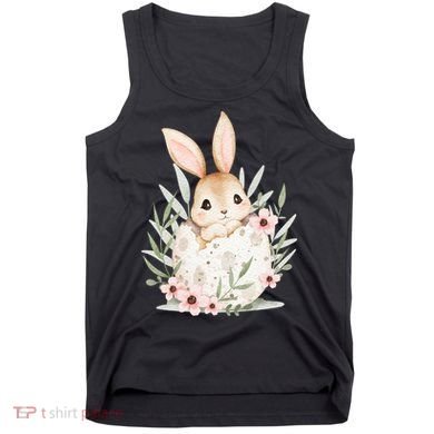 Cute Bunny Floral Happy Easter Tank Top