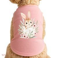 Cute Bunny Floral Happy Easter Doggie Tank thumb 0
