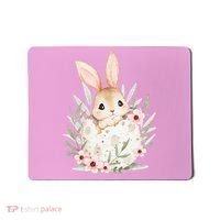 Cute Bunny Floral Happy Easter Mousepad thumb 0