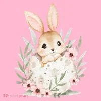 Cute Bunny Floral Happy Easter Toddler Hoodie thumb 2