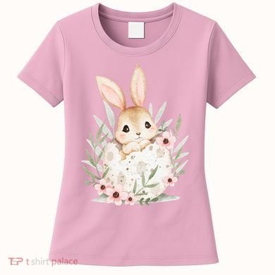 Cute Bunny Floral Happy Easter Women's T-Shirt