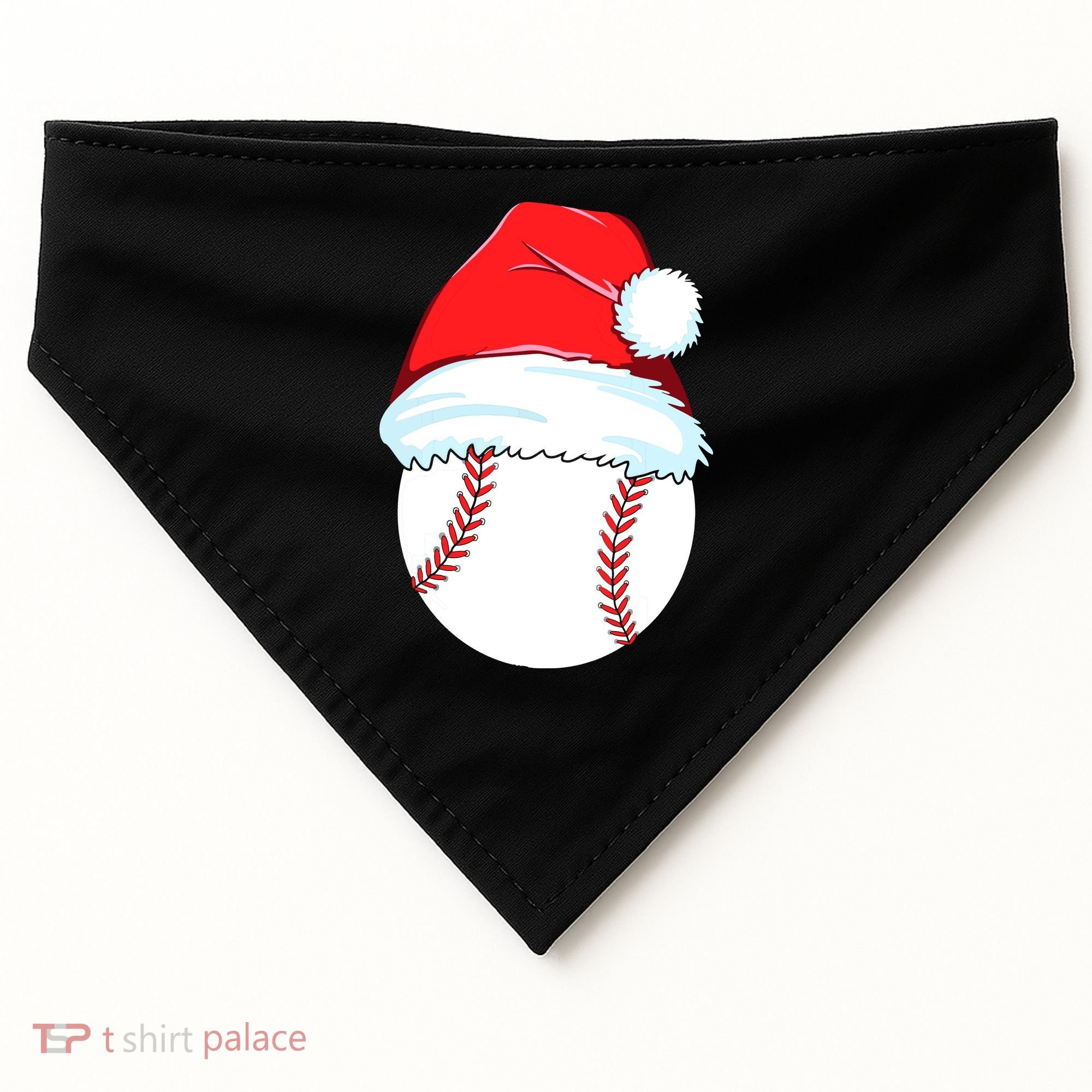 Christmas Baseball For Ball Santa USA-Made Doggie Bandana