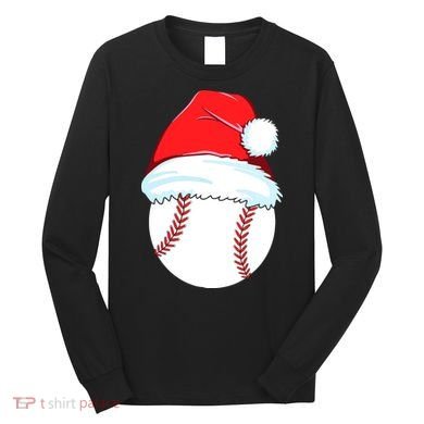 Christmas Baseball For Ball Santa Long Sleeve Shirt