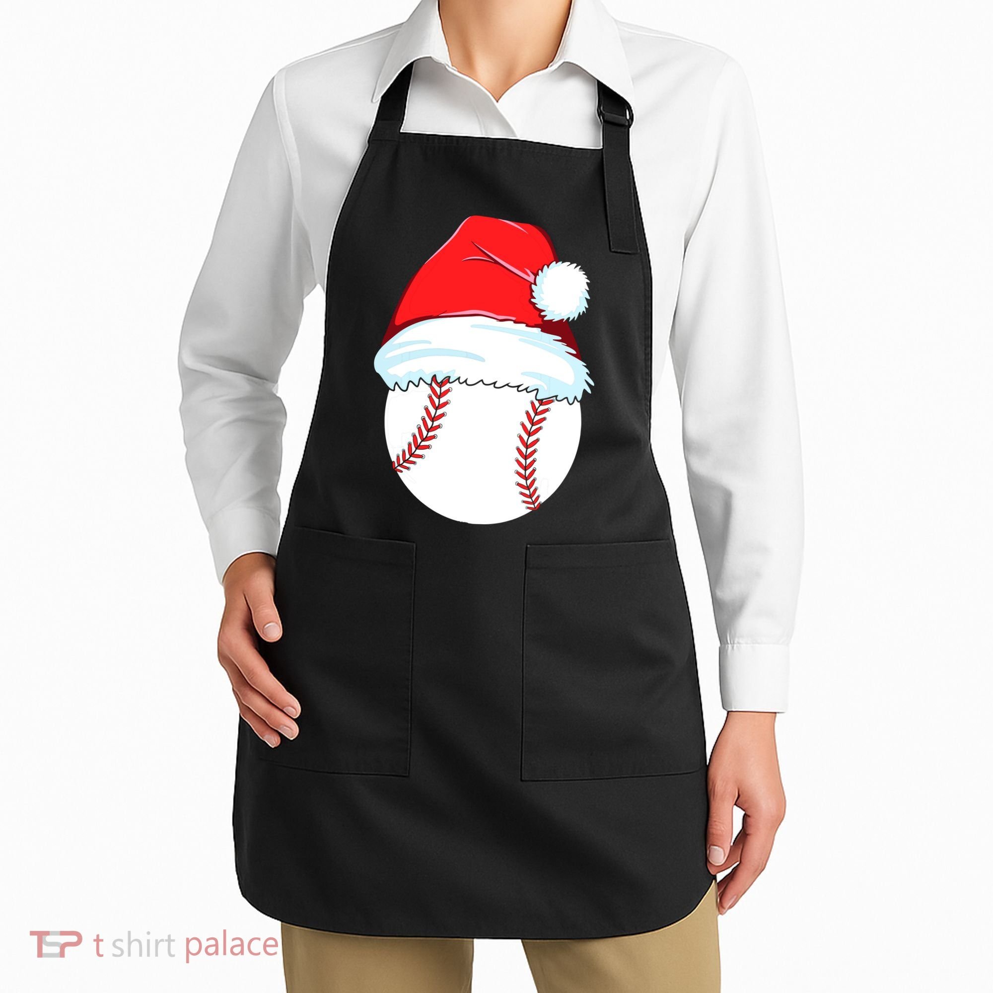 Christmas Baseball For Ball Santa Apron
