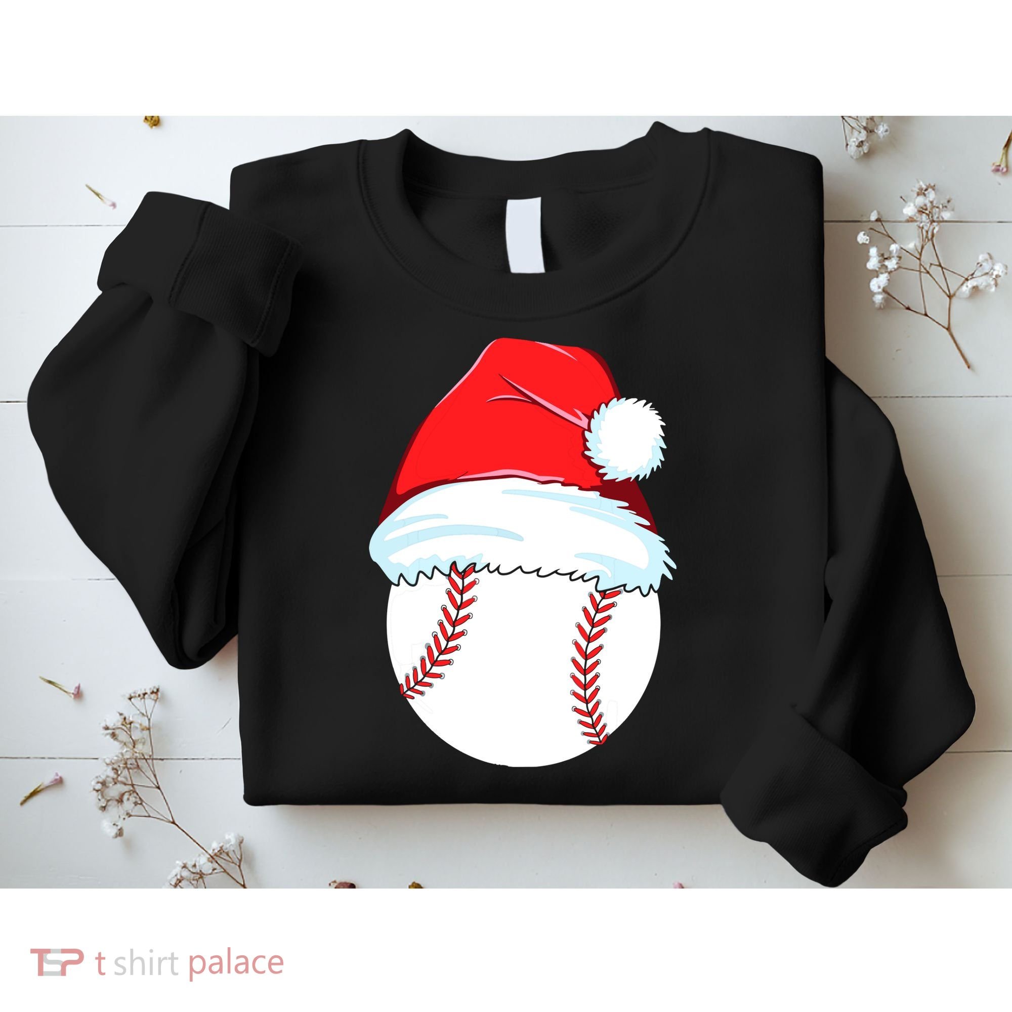 Christmas Baseball For Ball Santa Sweatshirt