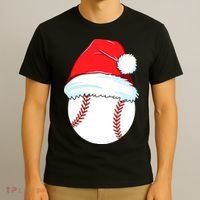 Christmas Baseball For Ball Santa T-Shirt thumb 3