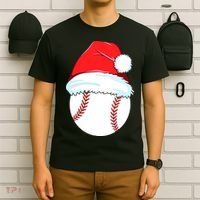 Christmas Baseball For Ball Santa T-Shirt thumb 6
