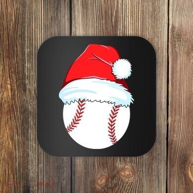 Christmas Baseball For Ball Santa Coaster