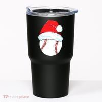 Christmas Baseball For Ball Santa Tumbler thumb 0
