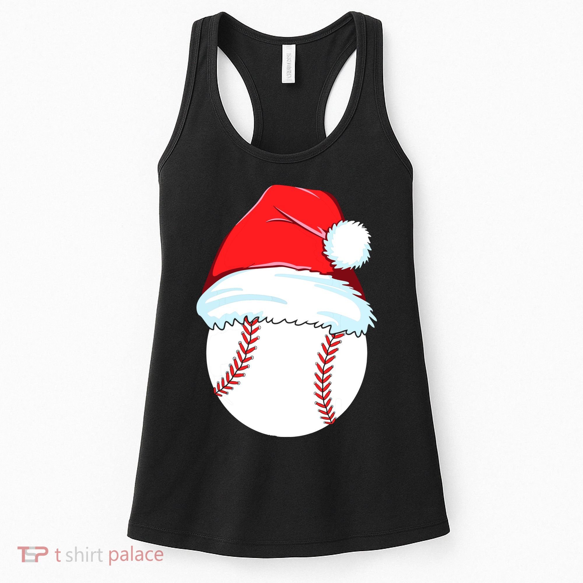 Christmas Baseball For Ball Santa Women's Tank Top