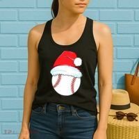 Christmas Baseball For Ball Santa Women's Tank Top thumb 2