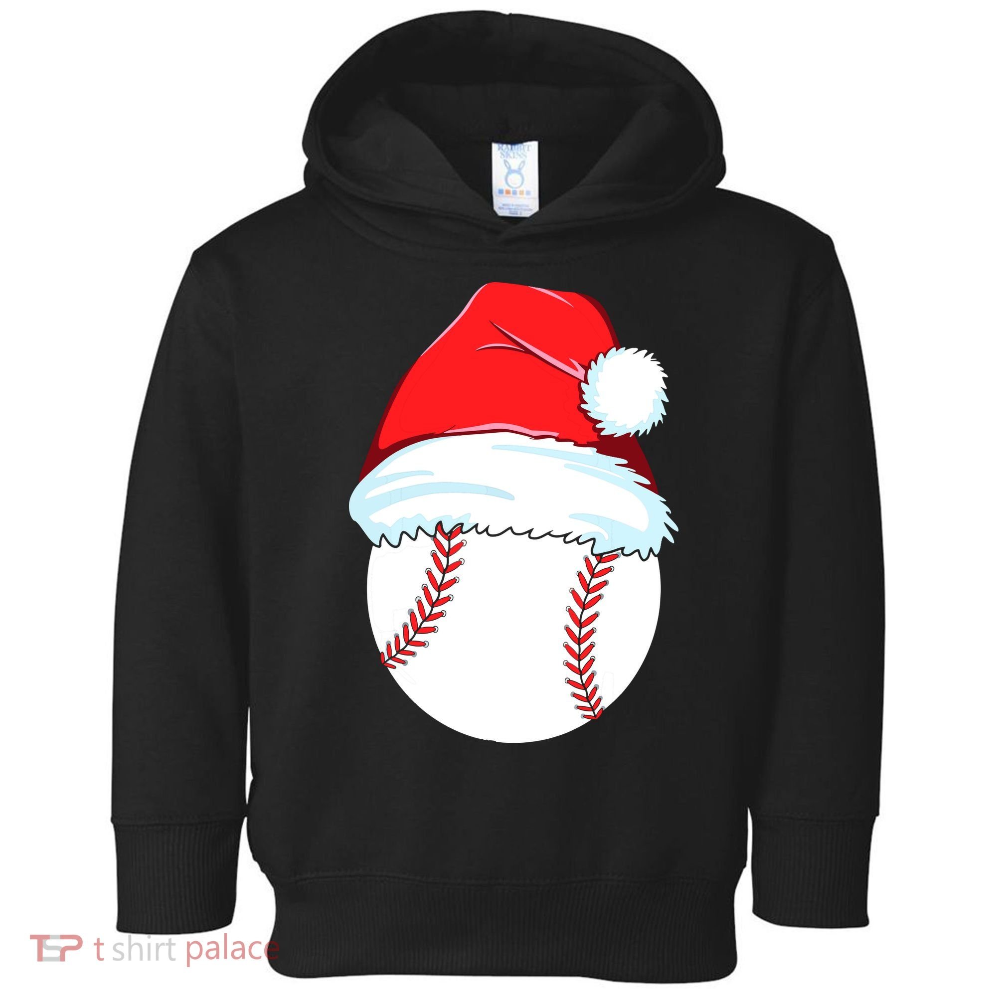 Christmas Baseball For Ball Santa Toddler Hoodie