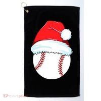 Christmas Baseball For Ball Santa Golf Towel thumb 0