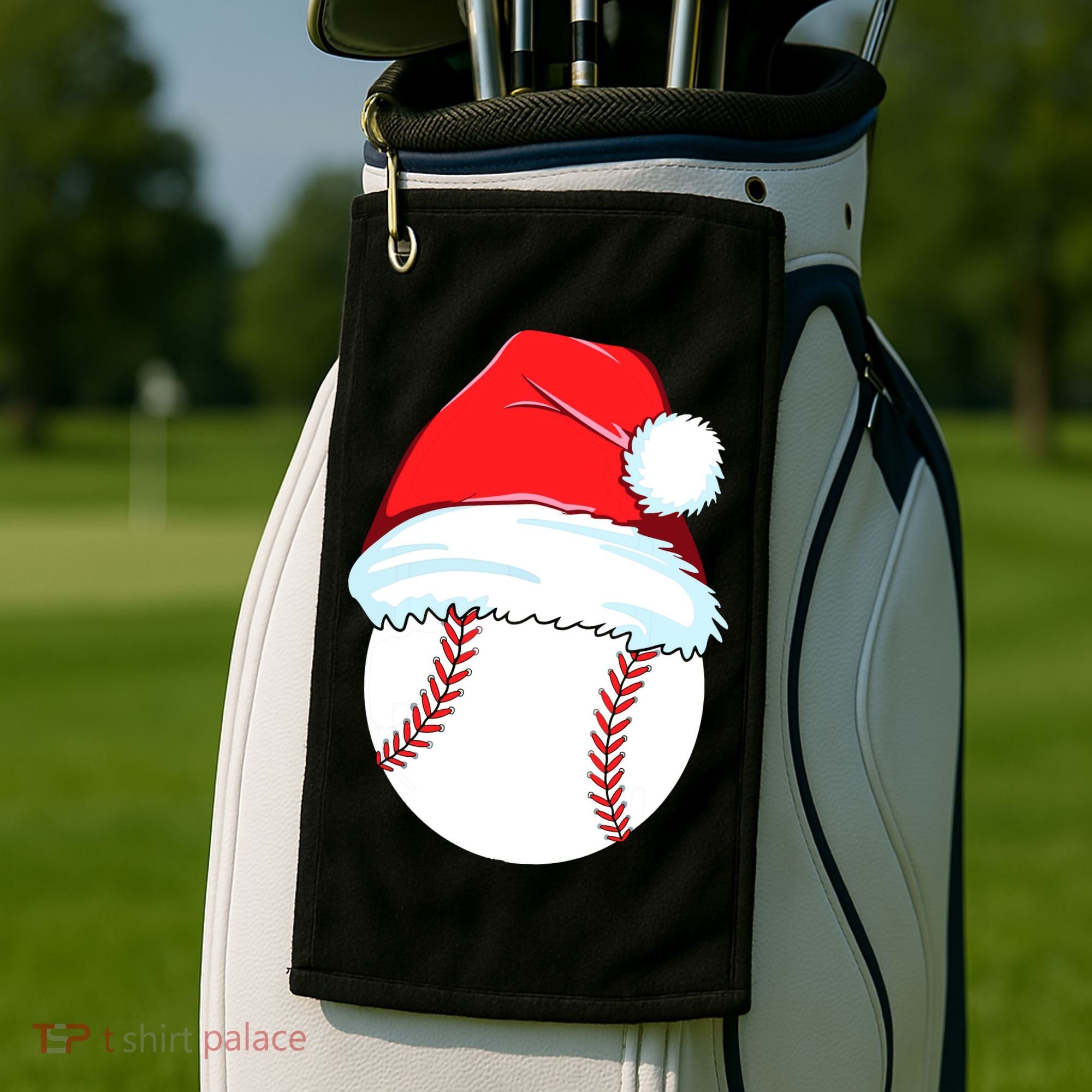 Christmas Baseball For Ball Santa Golf Towel