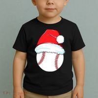 Christmas Baseball For Ball Santa Toddler T-Shirt thumb 2