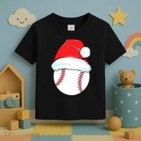 Christmas Baseball For Ball Santa Toddler T-Shirt thumb 3