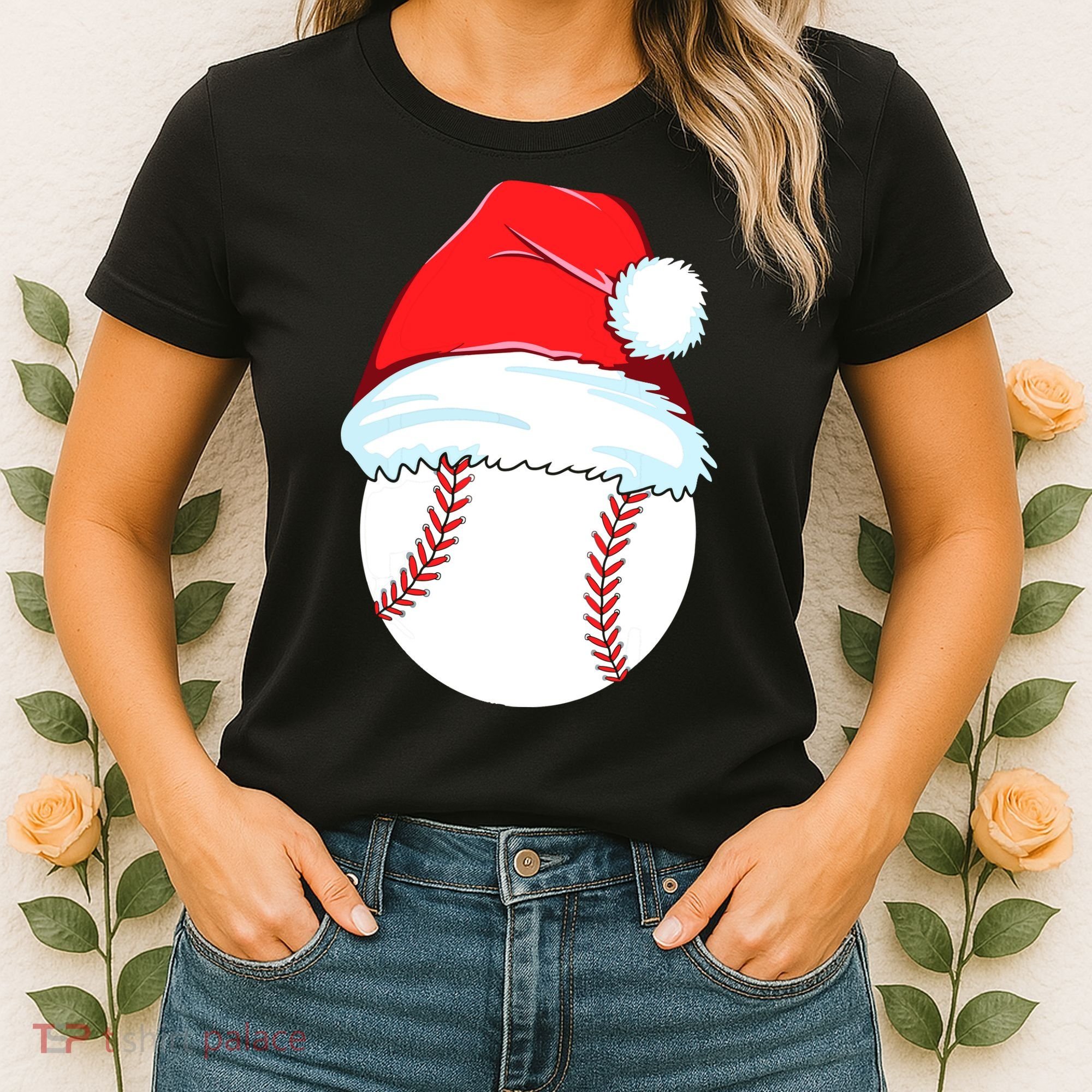 Christmas Baseball For Ball Santa Women's T-Shirt