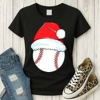 Christmas Baseball For Ball Santa Women's T-Shirt thumb 3