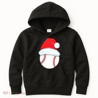 Christmas Baseball For Ball Santa Kids Hoodie thumb 0