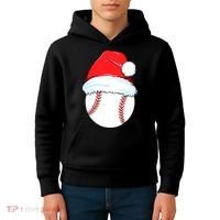 Christmas Baseball For Ball Santa Kids Hoodie thumb 4